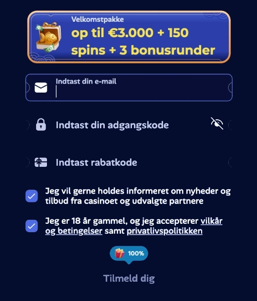 Registrering hos ManekiSpin